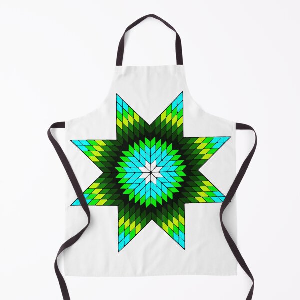 Item preview, Aqua / White/ Lime Green Native American StarQuilt Design designed and sold by JMWCD.