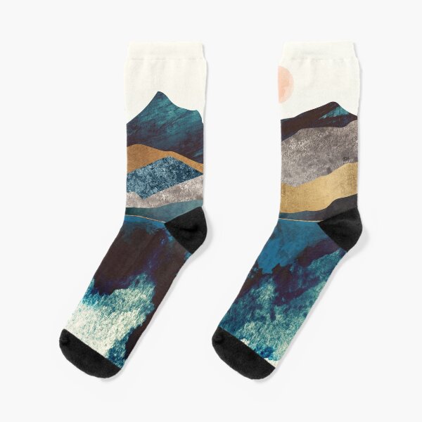 Blue Mountain Reflection Socks