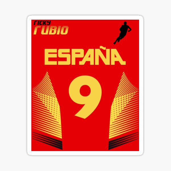 Item preview, Ricky Rubio Retro Spain Euro National Basketball Fan Art designed and sold by acquiesce13.