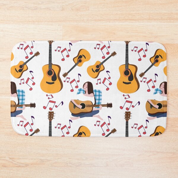 Item preview, Girl With A Guitar seamless pattern designed and sold by docferds.