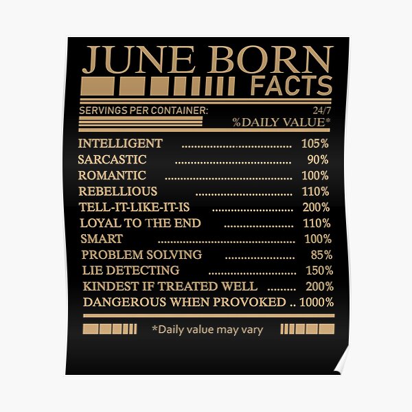 Born In June Posters Redbubble