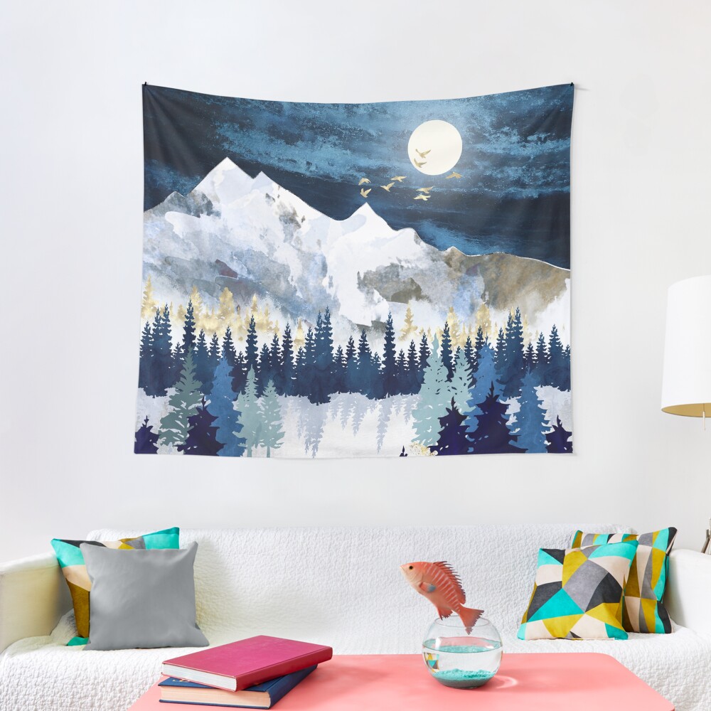 Moonlit Snow Tapestry