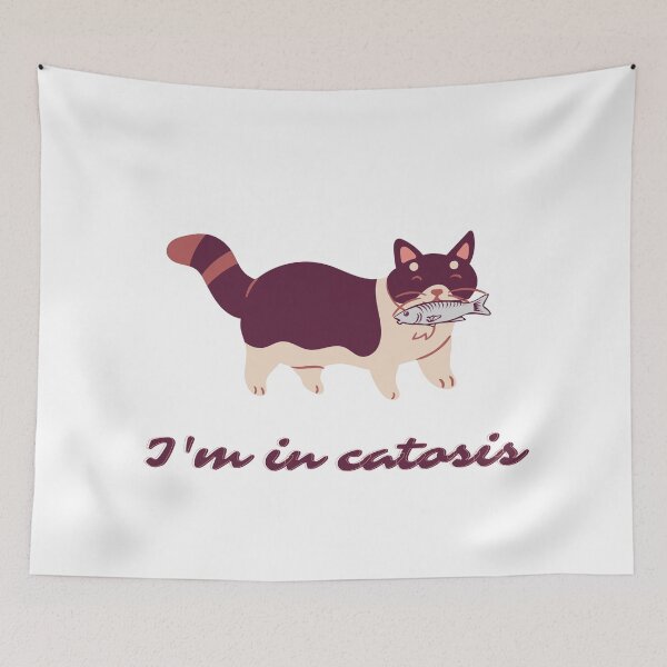 Item preview, I'm in catosis - Burgundy Keto Kitty designed and sold by art_by_eleina.