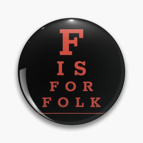 Item preview, Pop culture eye chart - F is for folk designed and sold by Popalt.