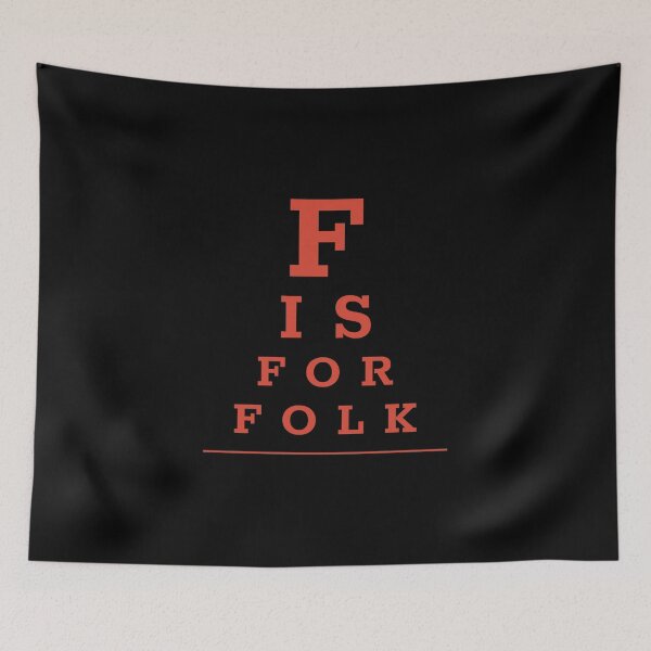 Item preview, Pop culture eye chart - F is for folk designed and sold by Popalt.