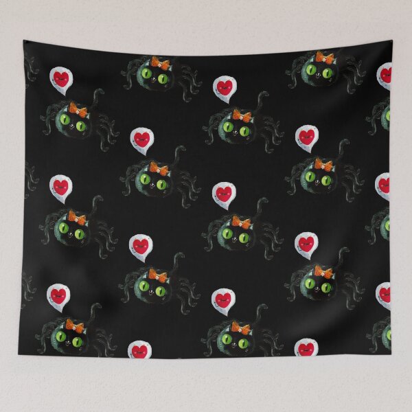 Aperçu de l'œuvre Happy Halloween Black Cat Spider T-Shirt Classique Chat espionné T-shirt Chat espionné Étui pour téléphone espionné ca créée et vendue par Demarco Koepp.