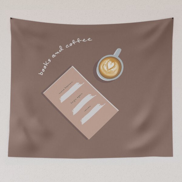 Artikelvorschau, books and coffee - Cappuccino und begin - again von Mona Kasten entworfen und verkauft von Itsjayrose.
