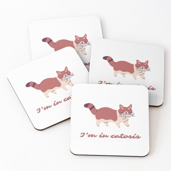 Item preview, I'm in catosis - Salmon Keto Kitty designed and sold by art_by_eleina.