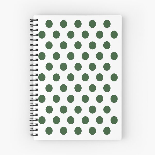 Item preview, Medium PINE GREEN and  WHITE POLKA DOTS designed and sold by RachelMacht.