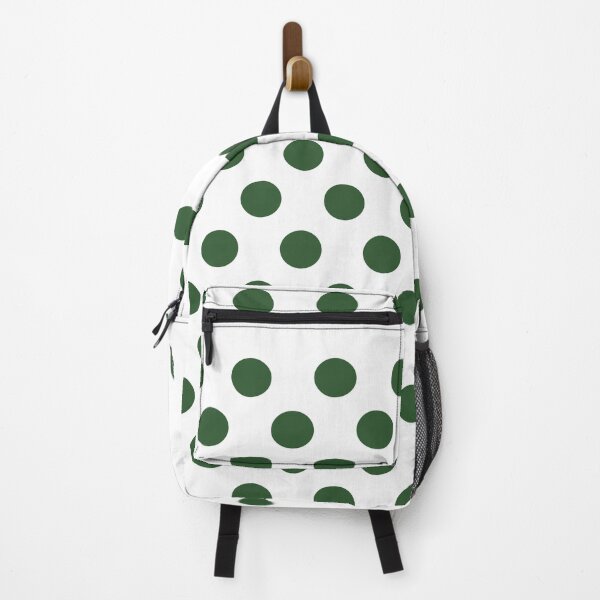 Item preview, Medium PINE GREEN and  WHITE POLKA DOTS designed and sold by RachelMacht.