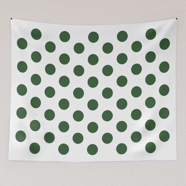 Item preview, Medium PINE GREEN and  WHITE POLKA DOTS designed and sold by RachelMacht.