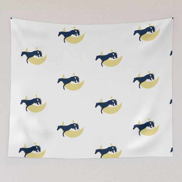 Item preview, horse jumping over the moon designed and sold by TheWaterBirds.