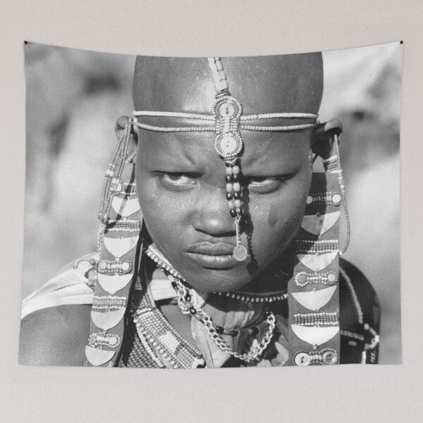Item preview, Maasai Warrior Portrait designed and sold by JerryFrank.