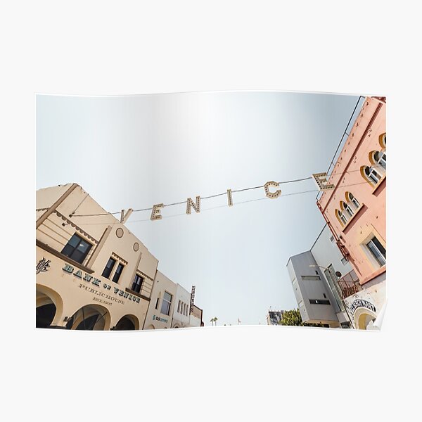 Classic Venice Beach Sign (Color) Poster