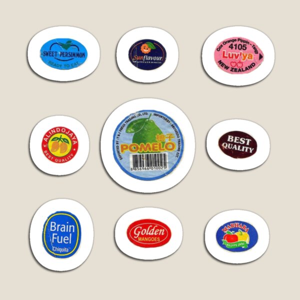Item preview, fruit stickers designed and sold by emilyaspellman.