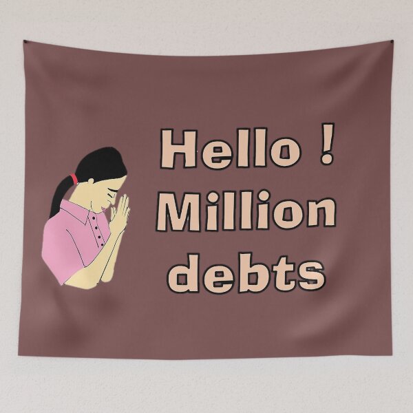 Item preview, Hello Debts - I will fight for debts designed and sold by drawkwardly.