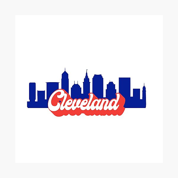 Item preview, Cleveland Skyline Retro designed and sold by JuniperRow.