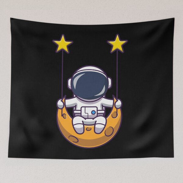Item preview, Cute Swing on moon designed and sold by Red_Stickers.