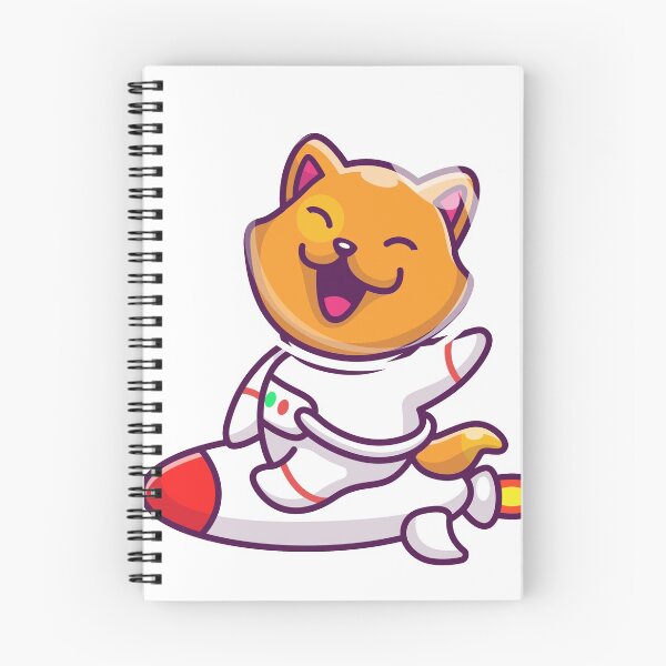 Aperçu de l'œuvre Chat chevauchant une fusée créée et vendue par Red_Stickers.