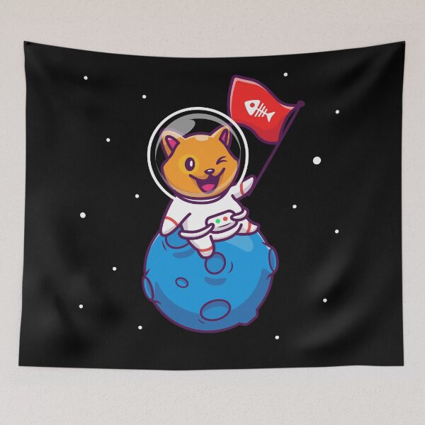 Item preview, Cat Holding flag designed and sold by Red_Stickers.