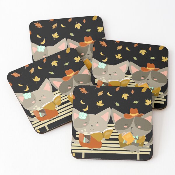 Item preview, Couple of cats reading books designed and sold by Red_Stickers.
