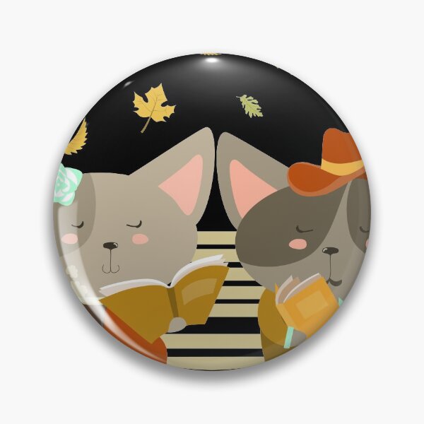 Item preview, Couple of cats reading books designed and sold by Red_Stickers.