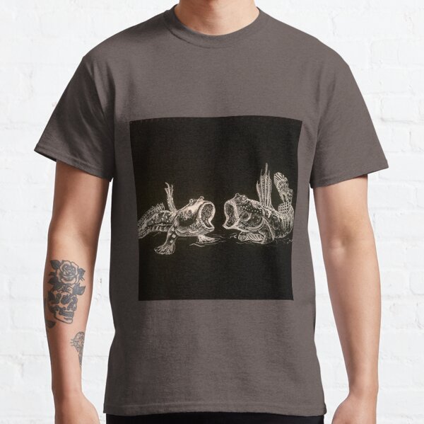 Mudskippers animals wildlife in monochrome ink art Classic T-Shirt