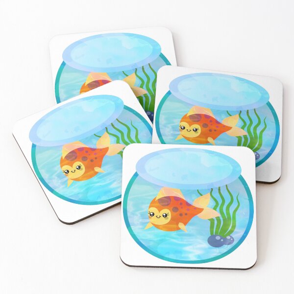 Item preview, Watercolor Ink Kawaii Golden Fish designed and sold by Mechanical-Artt.