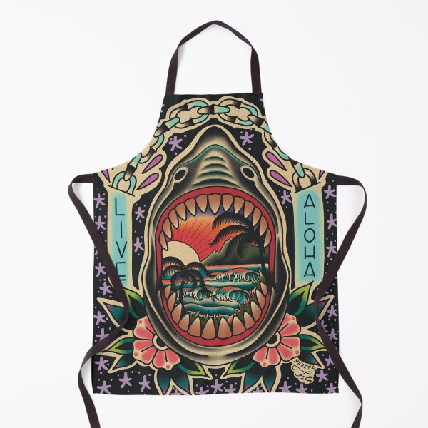 Item preview, Live Aloha Shark (Stars and Dots) designed and sold by Aloha-Life-808.