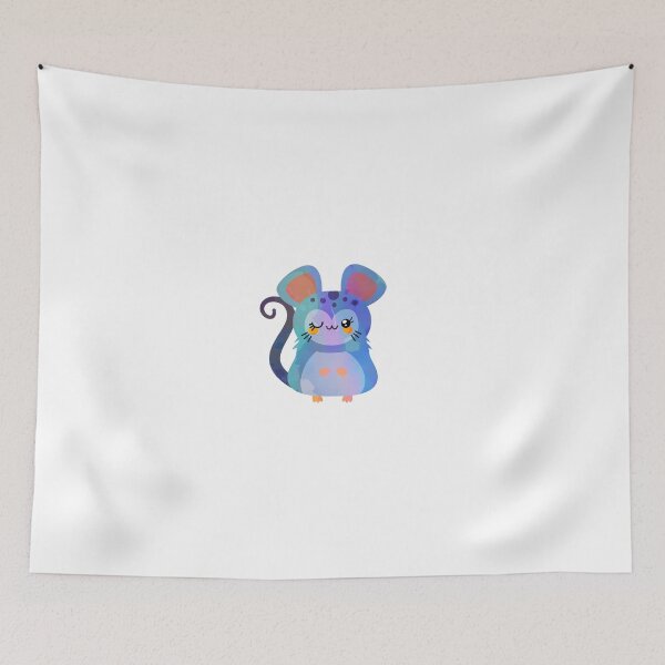 Item preview, Watercolor Ink Kawaii Blue Mouse designed and sold by Mechanical-Artt.