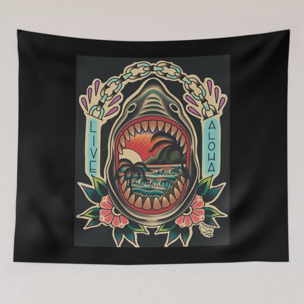 Item preview, Live Aloha Shark (No Stars and Dots)  designed and sold by Aloha-Life-808.