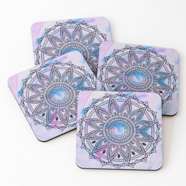 Item preview, Sky Pink Circle mandala. Square mandala. Home decoration designed and sold by soniaaseguin.