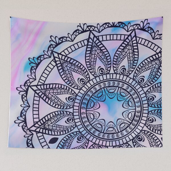 Item preview, Sky Pink Circle mandala. Square mandala. Home decoration designed and sold by soniaaseguin.