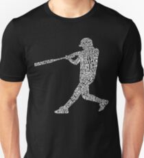 Baseball Softball Player Calligram Unisex T-Shirt