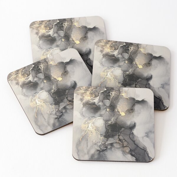 Item preview, Black, gray and white smoke marble print designed and sold by HadeeeeL.
