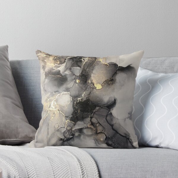 Item preview, Black, gray and white smoke marble print designed and sold by HadeeeeL.