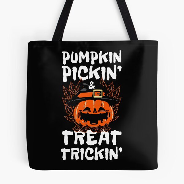 Item preview, Pumpkin Pickin' And Treat Trickin' Halloween Pumpkin designed and sold by MnEmzStudio.