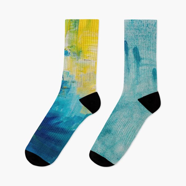 Item preview, Abstract geometric blue and yellow designed and sold by Moon-Light-Art.