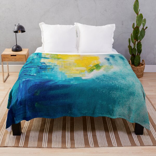 Item preview, Abstract geometric blue and yellow designed and sold by Moon-Light-Art.