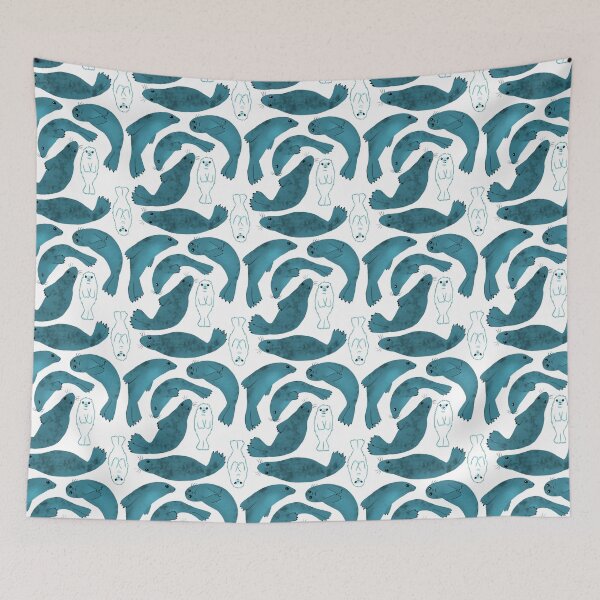 Item preview, Cute Blue Seal Pattern designed and sold by EllenorMererid.
