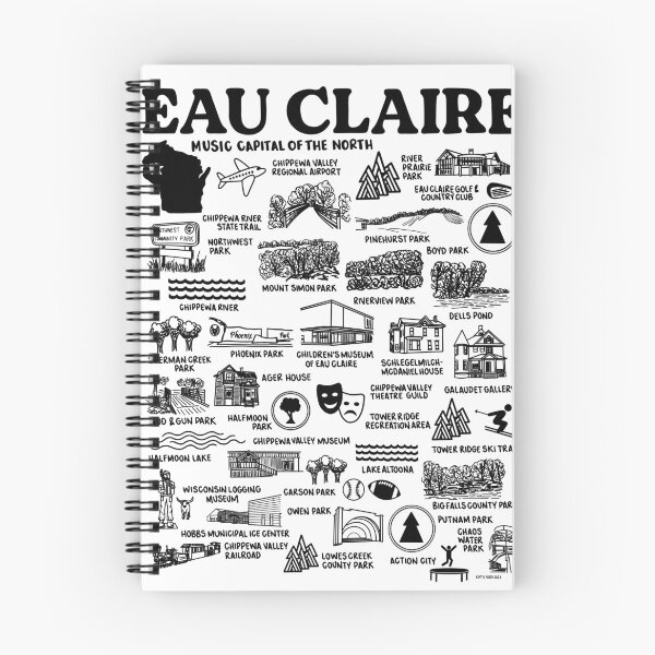 Item preview, Eau Claire Wisconsin map designed and sold by fiberandgloss.