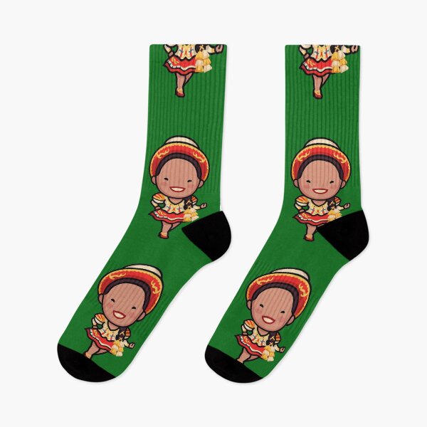 Item preview, Cute Bolivian Dancer Woman in Traditional Clothing Cartoon designed and sold by SLAG-Creative.