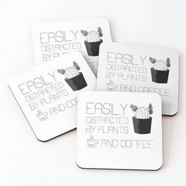 Item preview, Easily Distracted By Plants and Coffee designed and sold by alfa-rouk.
