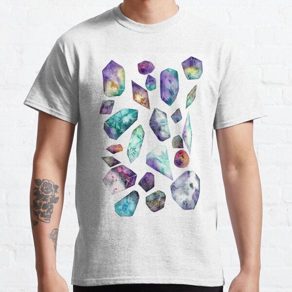 Crystal Flower Shirt Diamond Shirts Gemstone T-shirt 