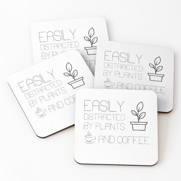 Item preview, Easily Distracted By Plants and Coffee designed and sold by alfa-rouk.