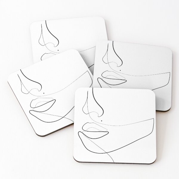 Item preview, "Continuous Elegance" Abstract One Line Face Drawing designed and sold by Infinitenoon.