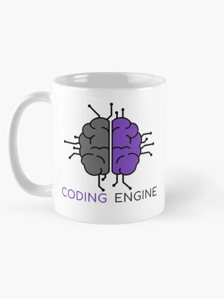 Thumbnail 5 of 6, Coffee Mug, Coding Engine Networked Brain designed and sold by FoxCodeCreation.