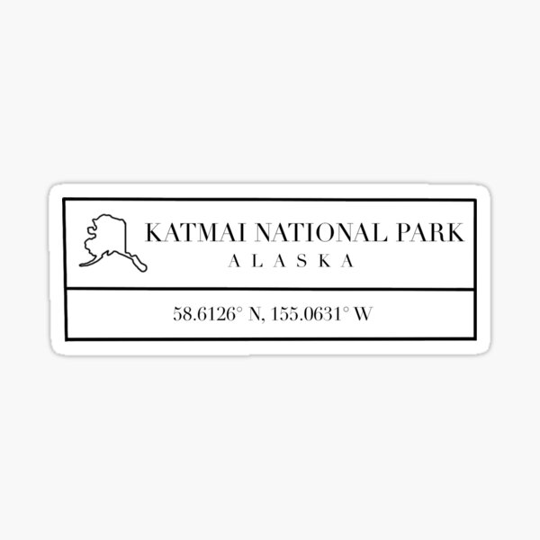 Artikel-Vorschau von Koordinaten des Katmai-Nationalparks, designt und verkauft von Emily Designs.