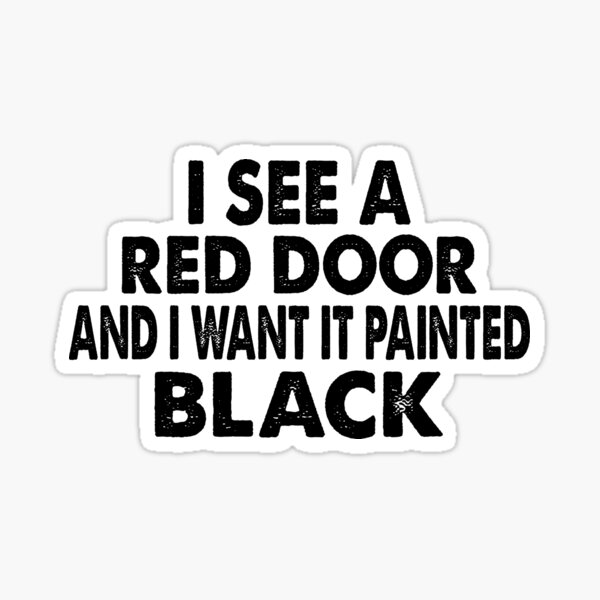 "Paint It Black The Rolling Stones Lyrics" Sticker for Sale by simaben