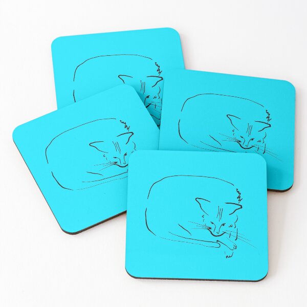 Item preview, Relaxing Cat on Blue "Paper Drawings/Painting" designed and sold by Istvan Ocztos.